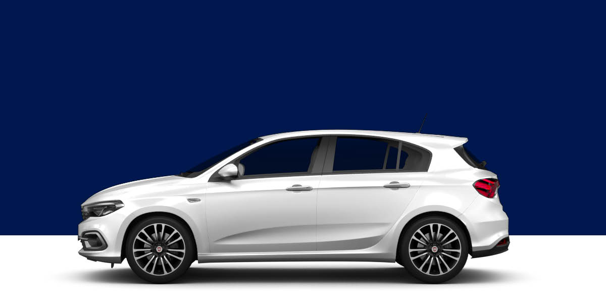 Bild zeigt 3D modell vom Fiat Tipo seitlich