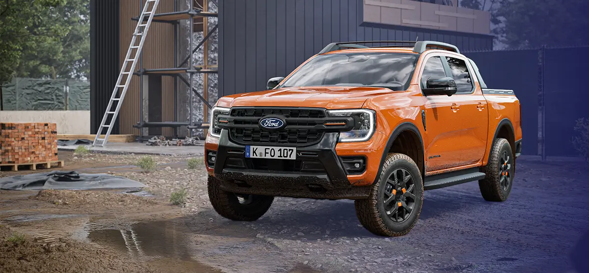Bild zeigt, mehrere Ford nutzfahrzeuge